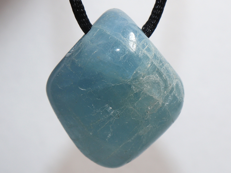 aquamarine with cord or silver 925