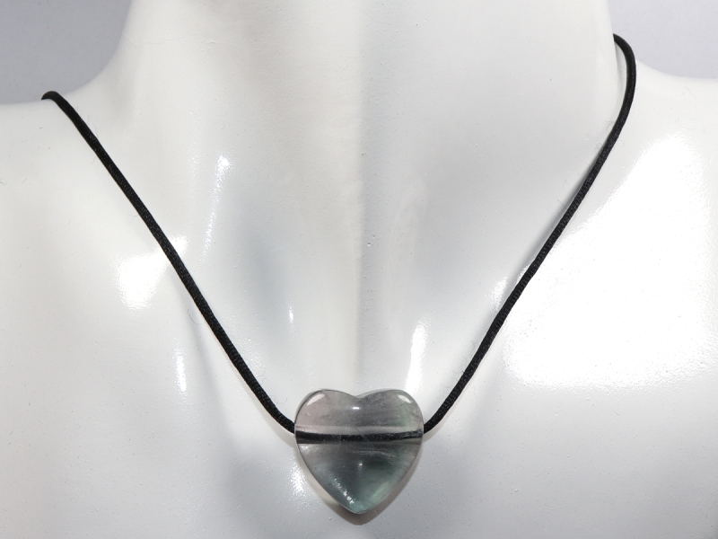 fluorite with cord or silver 925