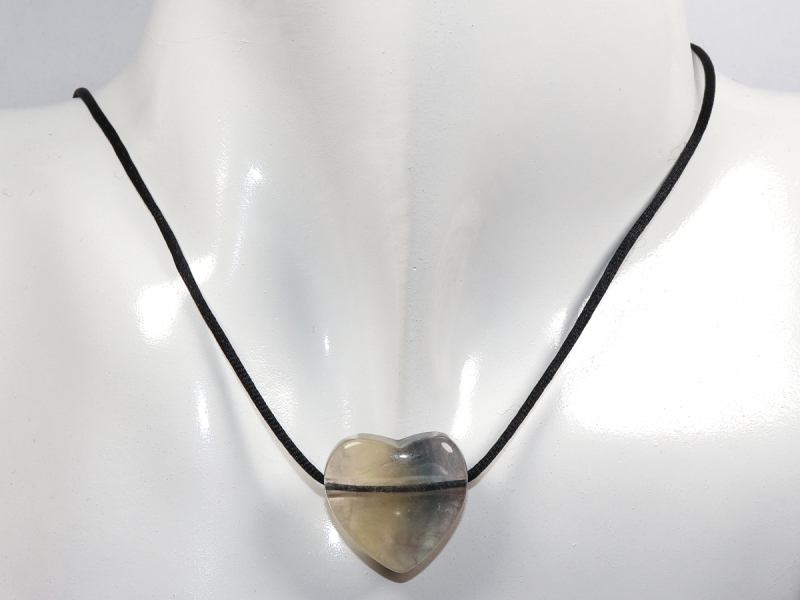 fluorite with cord or silver 925