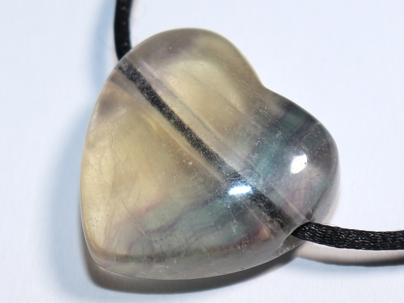 fluorite with cord or silver 925