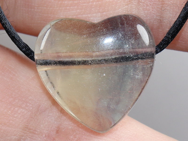 fluorite with cord or silver 925