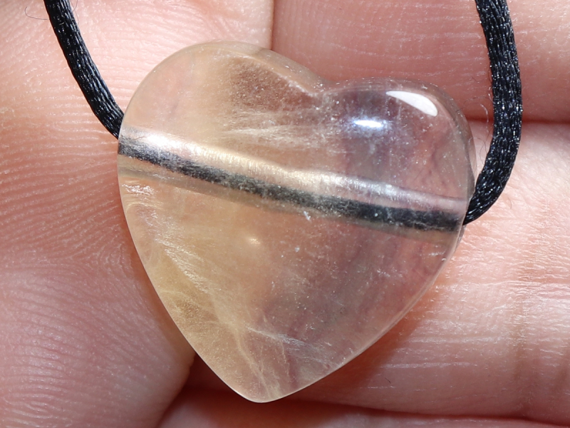 fluorite with cord or silver 925