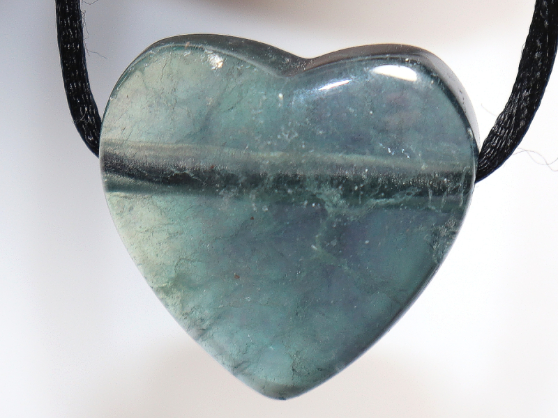 fluorite with cord or silver 925