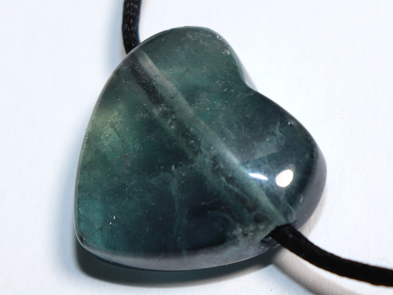 fluorite with cord or silver 925