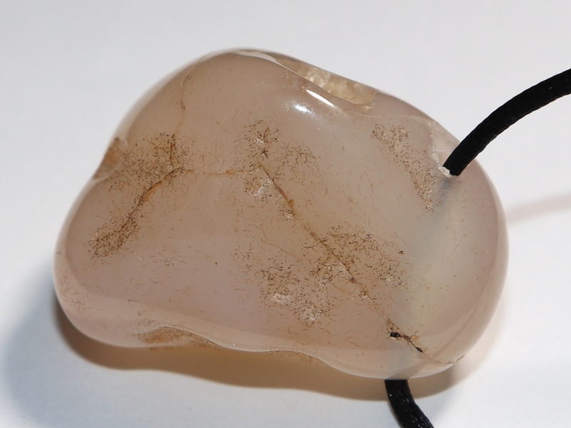 rosa Chalcedon mit Band oder Silber 925
