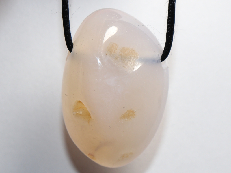 pink chalcedony with cord or silver 925