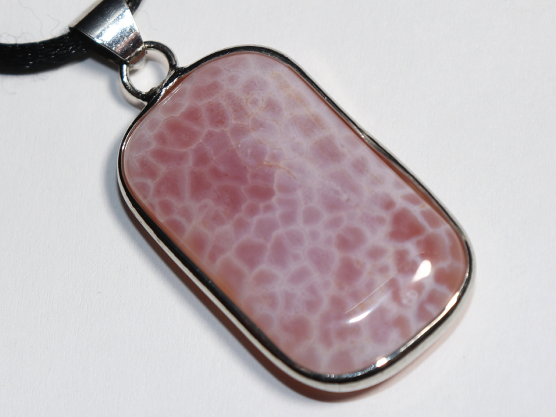 fire agate with cord or silver 925