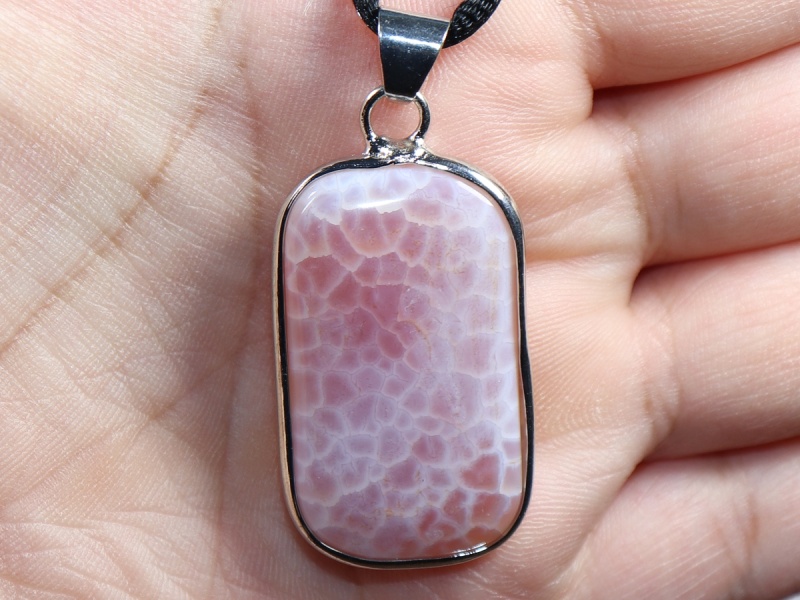 fire agate with cord or silver 925