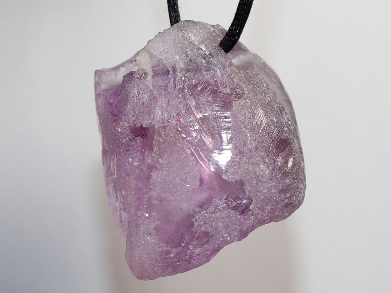 amethyst with nylon cord