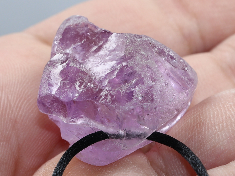 amethyst with nylon cord