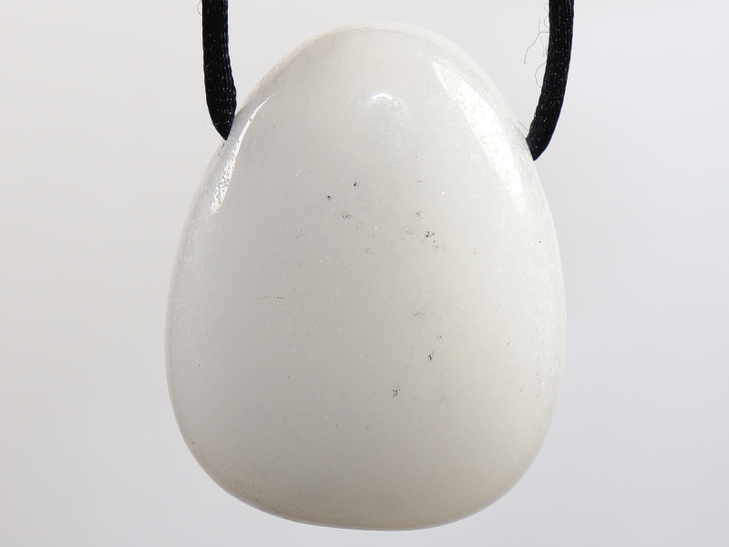 snow quartz with cord or silver 925