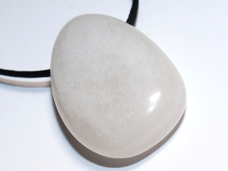 Schneequarz mit Band oder Silber 925