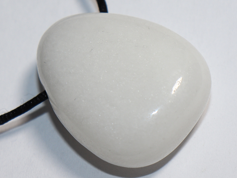 Schneequarz mit Band oder Silber 925