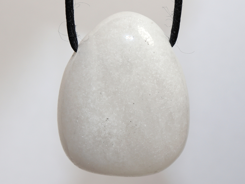 snow quartz with cord or silver 925