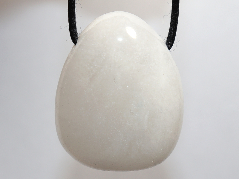 snow quartz with cord or silver 925