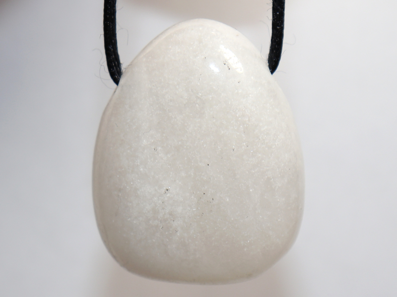 snow quartz with cord or silver 925