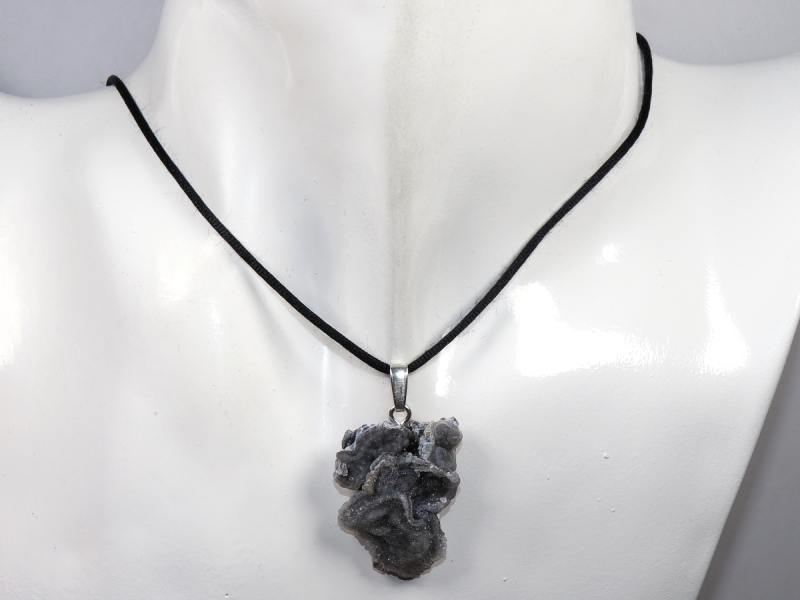 chalcedony with cord or silver 925