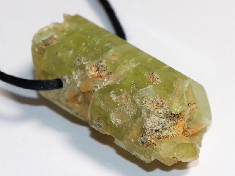 apatite with cord or silver 925