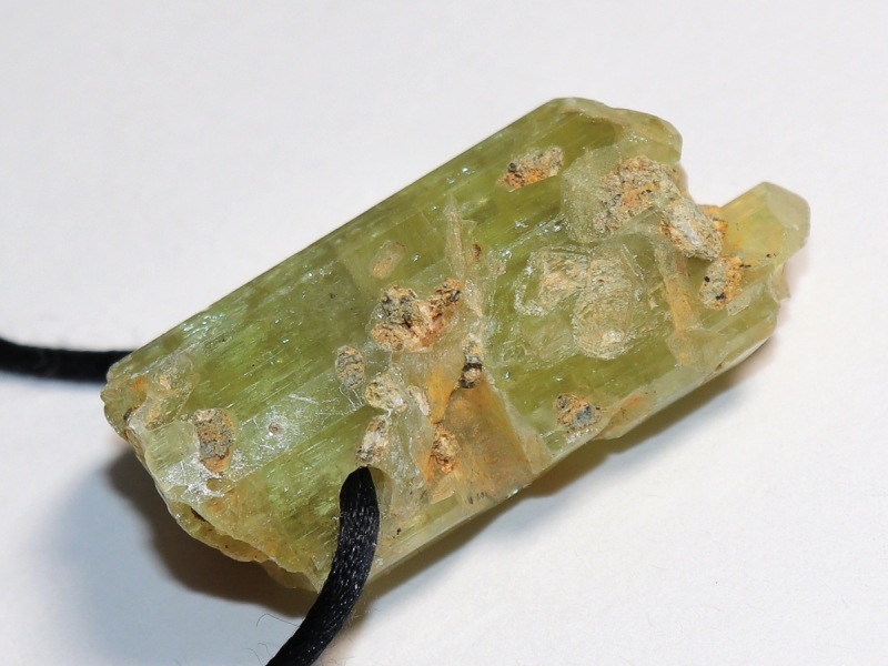 apatite with cord or silver 925