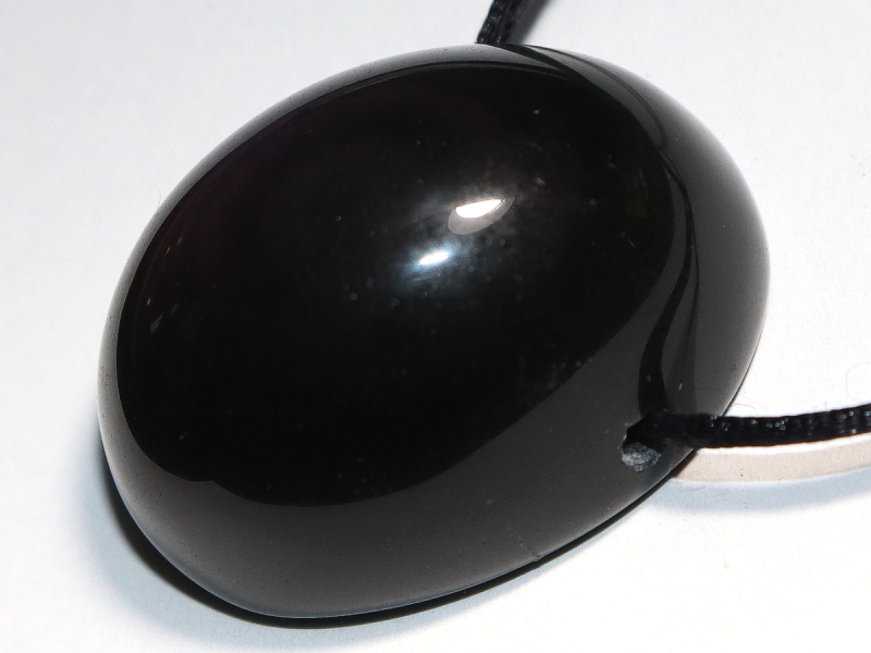 rainbow obsidian with cord or silver 925