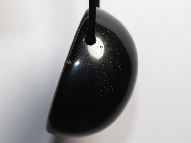 rainbow obsidian with cord or silver 925