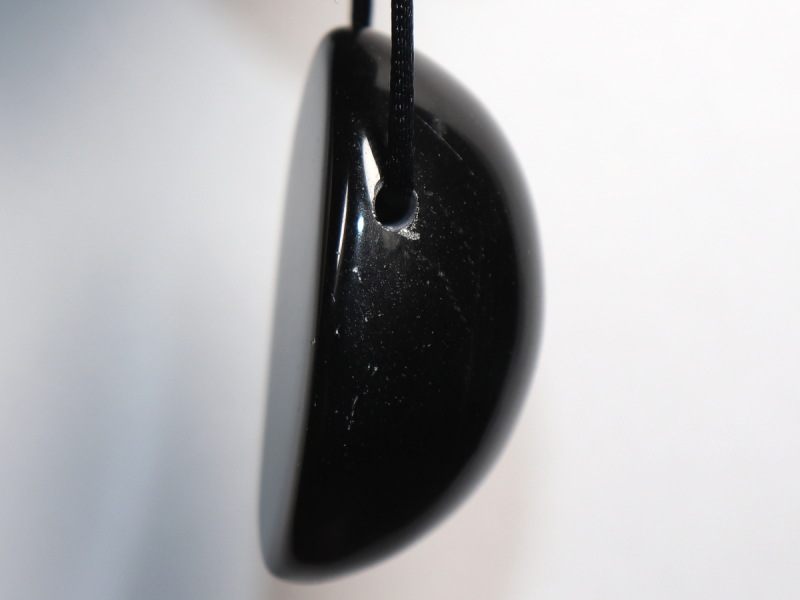 rainbow obsidian with cord or silver 925