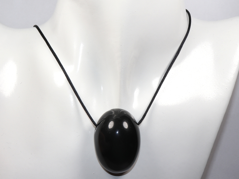 rainbow obsidian with cord or silver 925