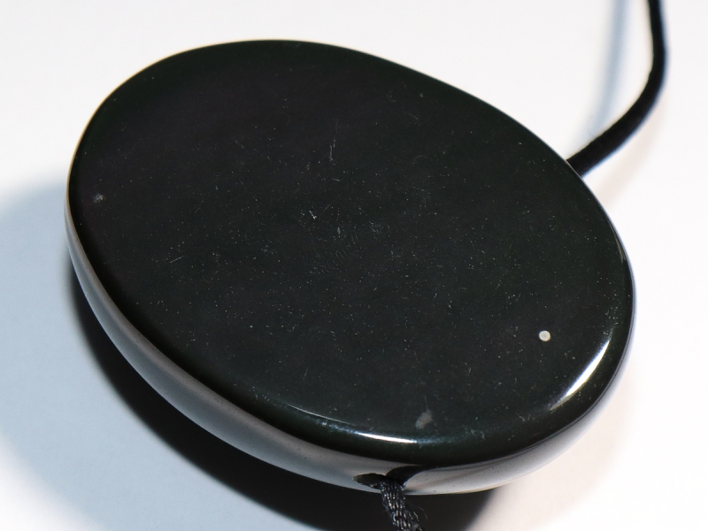 rainbow obsidian with cord or silver 925