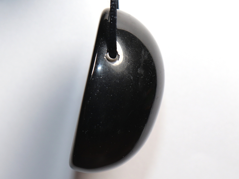 rainbow obsidian with cord or silver 925