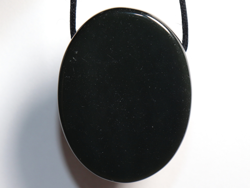 rainbow obsidian with cord or silver 925