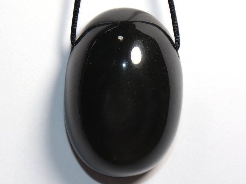 rainbow obsidian with cord or silver 925