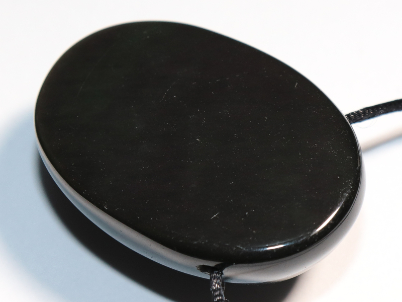 rainbow obsidian with cord or silver 925