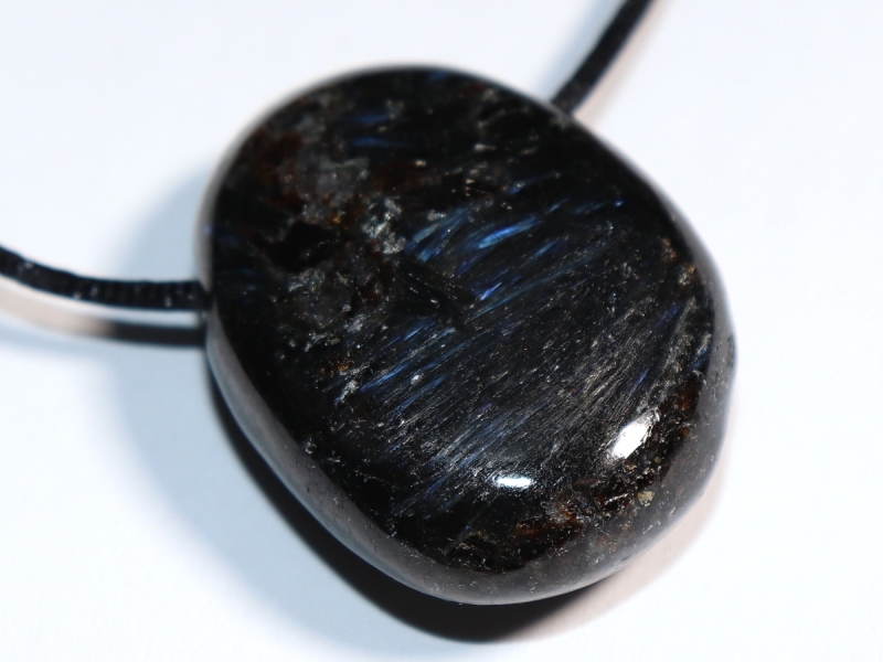 anthophyllite with cord or silver 925