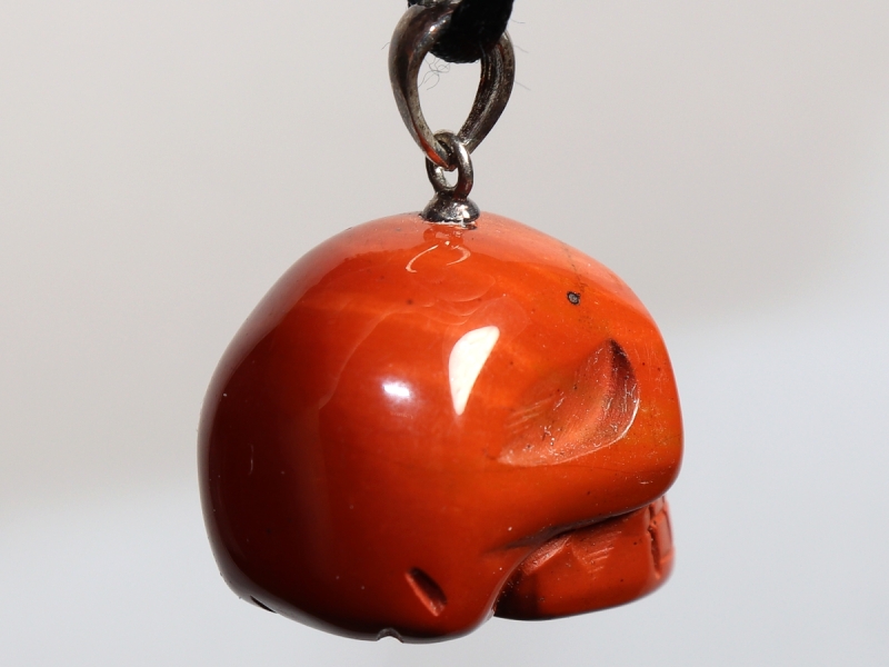 red jasper with cord or silver 925