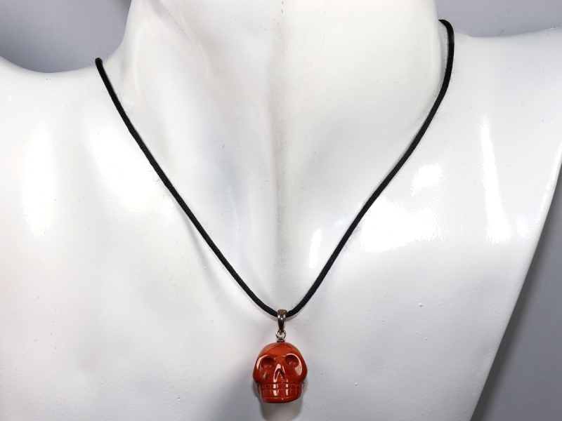 red jasper with cord or silver 925