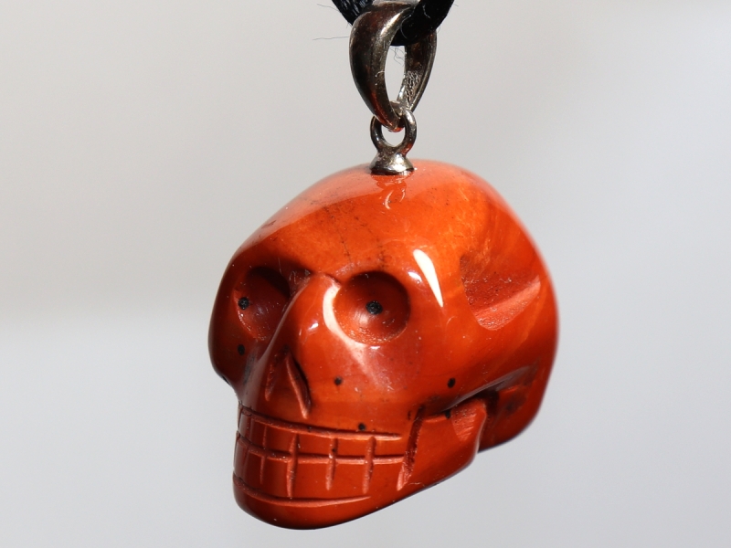 red jasper with cord or silver 925