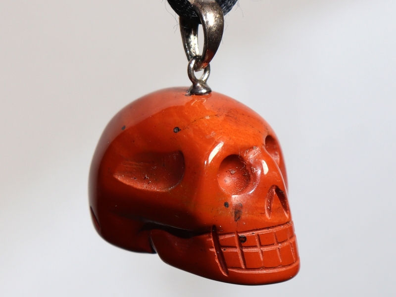 red jasper with cord or silver 925