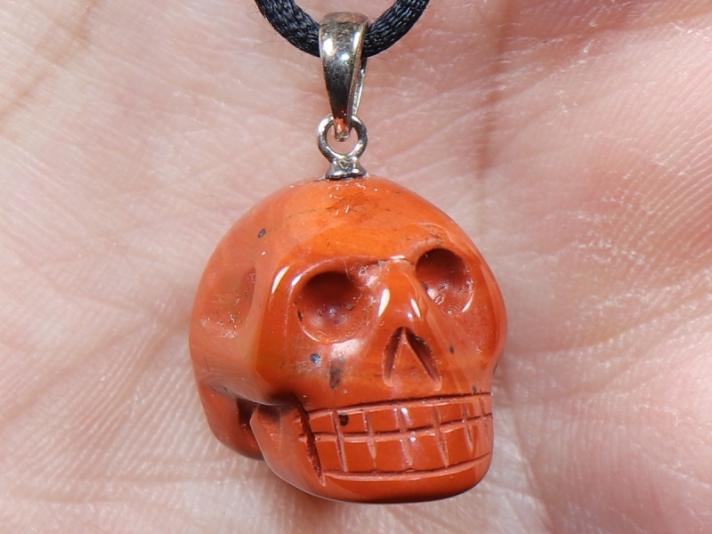 red jasper with cord or silver 925