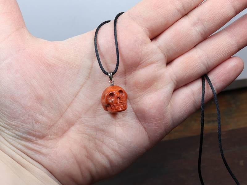 red jasper with cord or silver 925