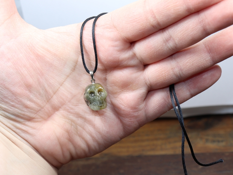 labradorite with cord or silver 925