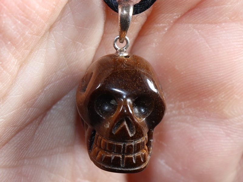 tiger's eye with cord or silver 925