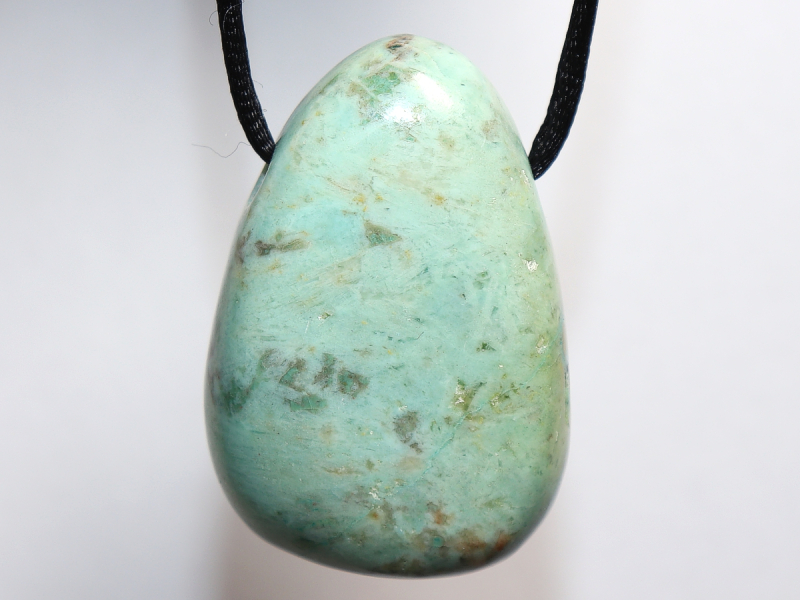 chrysocolla with cord or silver 925