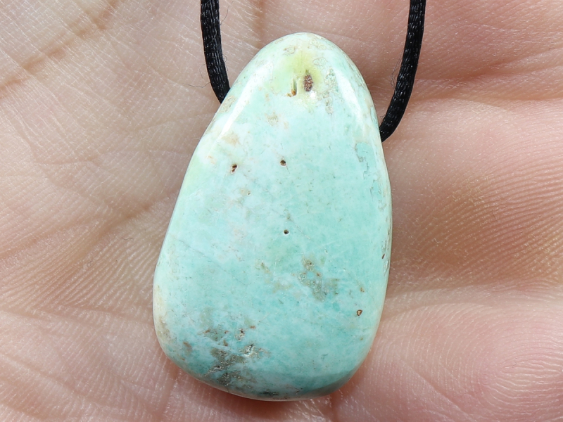 Chrysokoll mit Band oder Silber 925