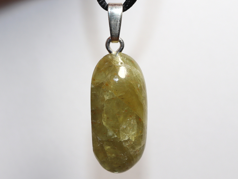 apatite with cord or silver 925