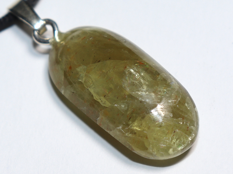 apatite with cord or silver 925