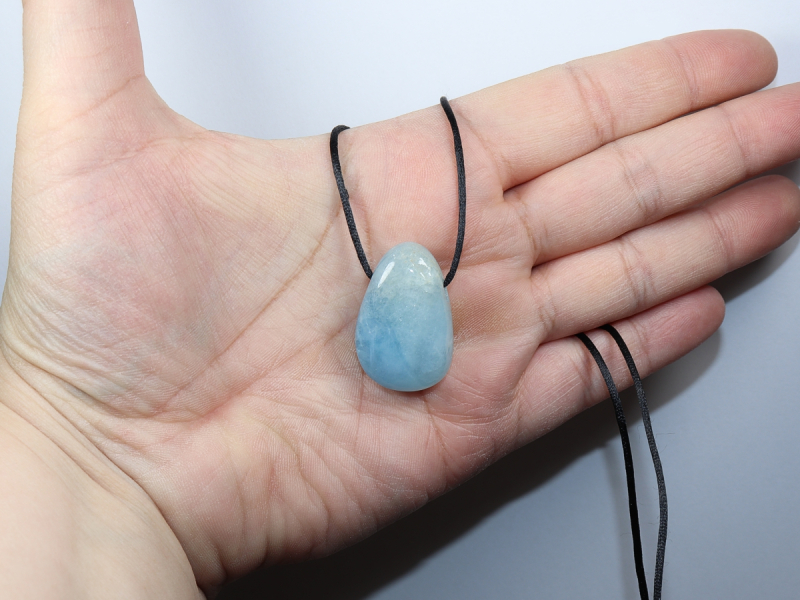 Aquamarin mit Band oder Silber 925