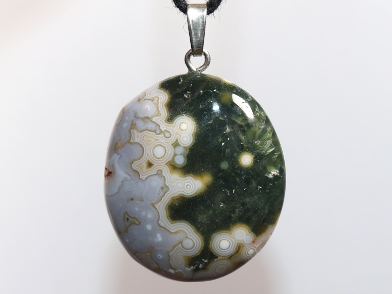 ocean jasper with cord or silver 925