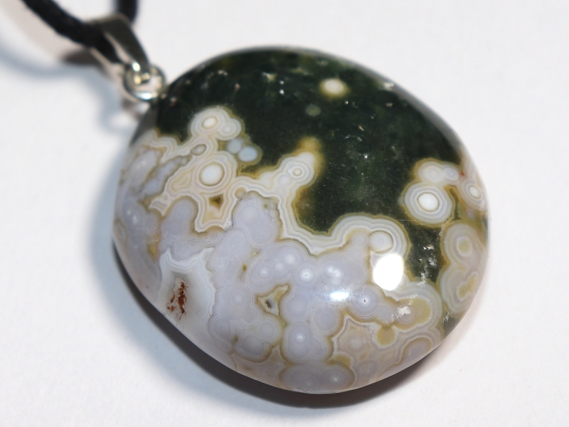ocean jasper with cord or silver 925