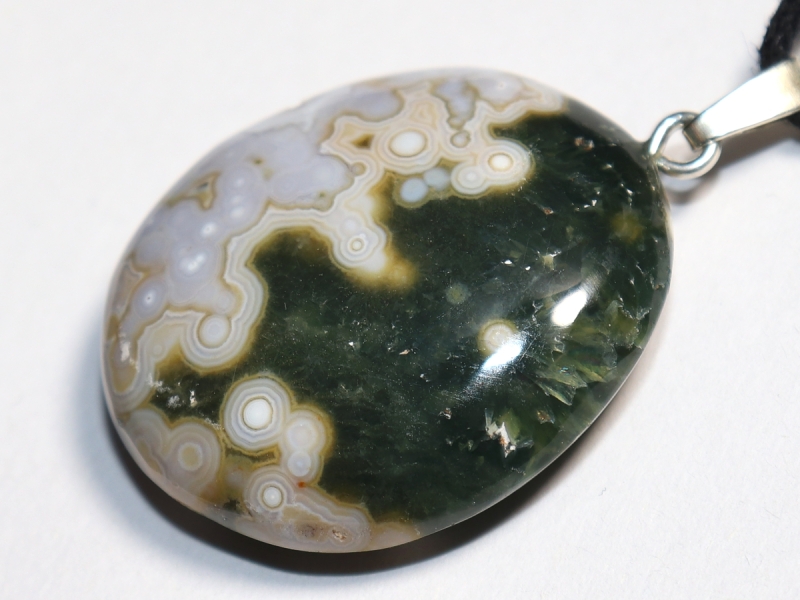 ocean jasper with cord or silver 925