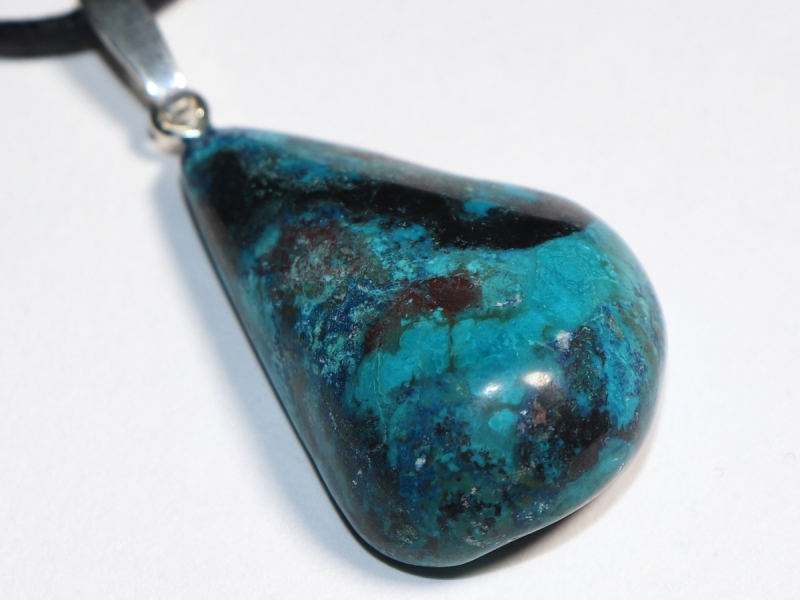 chrysocolla with cord or silver 925